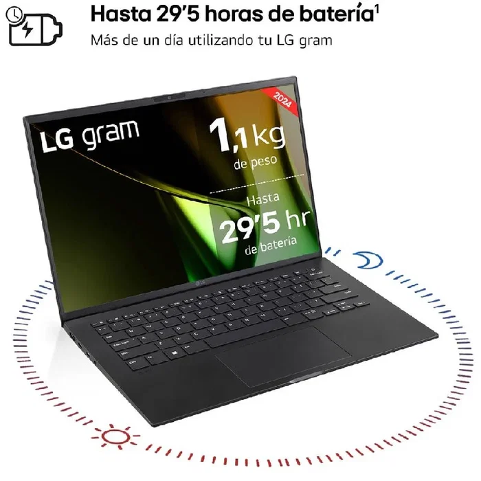 LG Gram 14ZB90S-G.AX55BN Intel Core Ultra 5, 16GB RAM, 512GB SSD, 14"